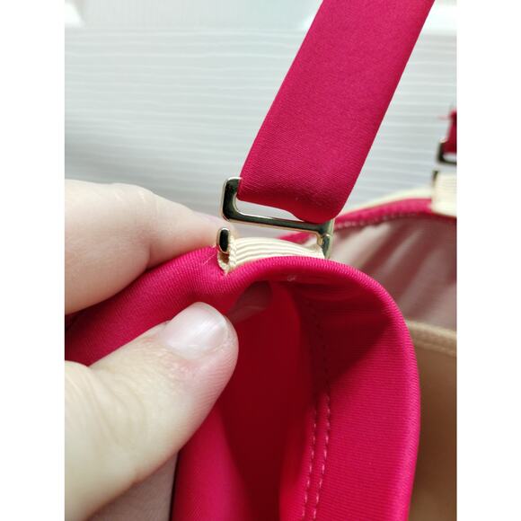 Swimsuits For All Women's Size 20 Red One-Piece Removable Straps Swim Dress - Picture 5 of 7